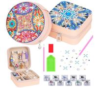 Hysagtek Diamond Painting Lot de 2 boîtes à bijoux Diamond Painting Adultes Kit créatif Bricolage Cadeaux pour anniversaires, Noël