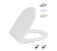 HySail Abattant WC avec Frein de Chute - Durable, Écologique, Résistant à la Décoloration, Abattant WC Clipsable pour Nettoyage Facile, Taille 42,7 x 36,0 cm, Forme D Universelle