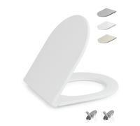 HySail Abattant WC avec Frein de Chute - Durable, Écologique, Résistant à la Décoloration, Abattant WC Clipsable pour Nettoyage Facile, Taille 46,3 x 36,0 cm, Forme D Universelle