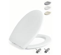HySail Abattant WC avec Frein de Chute - Durable, Écologique, Résistant à la Décoloration, Abattant WC Clipsable pour Nettoyage Facile, Taille 44,3 x 36,9 cm, Forme O Universelle