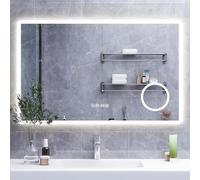 HySail Miroir Salle de Bain avec Eclairage, Miroir en Argent Haute Définition 5mm, 3 Températures de Couleur et Luminosité Réglable, Miroir Mural avec Interrupteur Tactile, Anti-Buée, Rectangulaire