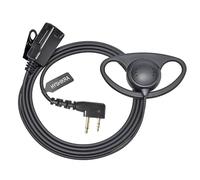 HYSHIKRA à 2 Broches Casque avec Microphone PTT Compatible avec Midland G7 Pro G8 G9 Pro M24 M24 Plus M48 M99 G6 XT G7 XTR pour Le Personnel de sécurité et Les gardes du Corps (Forme D, 1)