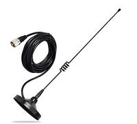 HYSHIKRA Antenne double bande MR77V de 48,3 cm, 2 m, 70 cm, avec support magnétique de 8,9 cm de diamètre et câble RG58 de 5 m pour émetteur-récepteur radio mobile Midland Icom Yaesu