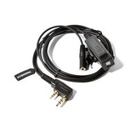 HYSHIKRA Câble adaptateur audio universel 2 voies 3,5 femelle vers 2 broches avec PTT compatible avec Baofeng UV-5R UV-5RA UV-82 Kenwood TH-22AT Quansheng K5 K6 TK-11