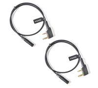 HYSHIKRA Câble adaptateur audio universel bidirectionnel 3,5 femelle vers connecteur K 2 broches compatible avec Baofeng UV-5R UV-5RA 777 888S UV-82 Kenwood TH-22AT TK-3100 (2 PACK)