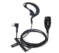 HYSHIKRA Casque 2 broches en forme de G avec micro Big PTT, compatible avec Motorola DP1400 CP040 GP300 GP88 Radio bidirectionnelle pour protection du corps