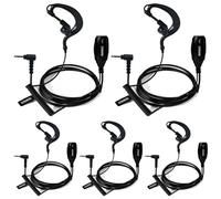 HYSHIKRA Casque Audio 2,5 mm 1 Broche en Forme de G avec Micro Big PTT, Compatible avec Motorola TLKR T60 T62 T81 T80 T82 Extreme Hunter HYT TC-320 Oreillette Radio bidirectionnelle pour sécurité (5)