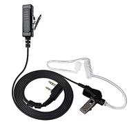 HYSHIKRA Écouteur à Tube Acoustique caché 2 Broches PTT Micro Casque Compatible pour Baofeng UV-5R UV-5RA 888S Kenwood PUXING Radio 2 Voies (1 Pack)