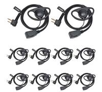 HYSHIKRA Écouteur Compatible pour Motorola DP1400 CP040 GP300 GP88 Radio Talkie-walkie Oreillette avec Micro et PTT pour Garde du Corps de sécurité (Forme D, 10)