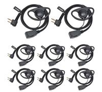 HYSHIKRA Écouteur Compatible pour Motorola DP1400 CP040 GP300 GP88 Radio Talkie-walkie Oreillette avec Micro et PTT pour Garde du Corps de sécurité (Forme D, 8)