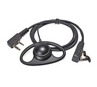 HYSHIKRA Écouteur Talkie-walkie en Forme de D avec Casque Micro Compatible avec la Radio bidirectionnelle Baofeng UV-5R UV-5RA 888S Kenwood HYT 2 Broches (1 Pack)