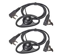 HYSHIKRA Écouteur Talkie-walkie en Forme de D avec Casque Micro Compatible avec la Radio bidirectionnelle Baofeng UV-5R UV-5RA 888S Kenwood HYT 2 Broches (2 Pack)