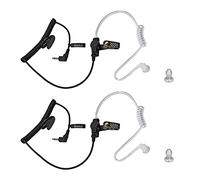 HYSHIKRA Écouteurs intraauriculaires avec prise jack 3,5 mm Contenu : 1 paire d'écouteurs Transparent Avec clip de fixation Écouteurs pour appareils radio Livré avec bouchons d'oreille