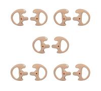 HYSHIKRA Lot de 5 paires d'écouteurs de rechange souples pour talkie-walkie - Beige - Taille L
