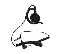 HYSHIKRA Micro-casque à tube enroulé universel avec connecteur 3.5 mm - Écouteur « écoute seule » avec crochet d'oreille réglable pour radios bidirectionnelles Motorola, Kenwood, Icom, Yaesu (EH07, 1)