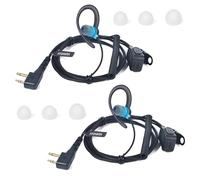 HYSHIKRA Microphone Casque pneumatique Transparent Compatible avec Midland G7 Pro G8 G9 Pro M24 M24 Plus M48 M99 G6 XT G7 XTR | Surveillance de sécurité Softair (Bleu Forme G, 2)