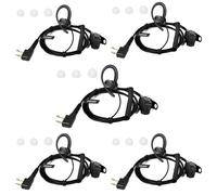 HYSHIKRA Microphone Casque pneumatique Transparent Compatible avec Midland G7 Pro G8 G9 Pro M24 M24 Plus M48 M99 G6 XT G7 XTR | Surveillance de sécurité Softair (Black G, 5)