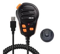 HYSHIKRA Microphone USB-A, micro PTT et clé programmable pour simulateur de camion américain, PC, ordinateur portable, téléphone portable, jeu PC avec support de microphone et logiciel de