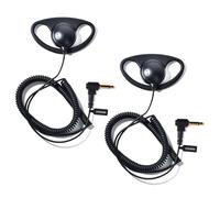 HYSHIKRA One Ear Headset 3.5mm Jack Single Ear Reception Only Walkie Talkie Headphones Compatible with Motorola Sepura Rexon Wouxun Kenwood Baofeng Quansheng Handheld radios (Forme D, 2)
