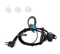 HYSHIKRA Oreillette de sécurité en Forme de G avec PTT, Casque Radio léger Compatible avec Motorola GP300 DP1400 CP040 CLS1410 Talkie Walkie (Bleu, 1 Pack)