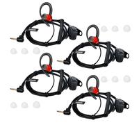 HYSHIKRA Oreillette de sécurité Radio Compatible avec Le Talkie walkie Motorola TLKR-T60 T80 T82 T-92 H2O T80 Extreme T82 Extreme, légère, en Forme de G avec Micro (Rouge, 4 Pack)