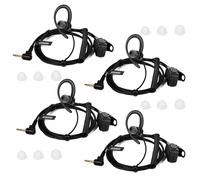 HYSHIKRA Oreillette de sécurité Radio Compatible avec Le Talkie walkie Motorola TLKR-T60 T80 T82 T-92 H2O T80 Extreme T82 Extreme, légère, en Forme de G avec Micro (Noir, 4 Pack)