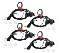 HYSHIKRA Oreillette Radio légère en Forme de G Compatible avec Les Talkie-walkie Retevis Baofeng Kenwood RT24 UV5R TK250 TK320 (Rouge, 4 Pack)
