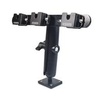 HYSHIKRA Support radio bidirectionnel pour camion - Accessoire de placement triple clip pour radio portable/haut-parleur/haut-parleur radio mobile compatible avec Baofeng Kenwood Motorola Quansheng