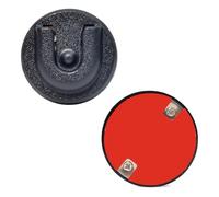 HYSHIKRA Support Universel pour Microphone Radio Ham CB, Bouton Rond avec Dos adhésif pour Motorola HLN9073B CDM1250 CDM750 GM300 M1225 GM3688 GTX800 Kenwood TK768G TK868G TM471A (Noir 01, 2 Pack)