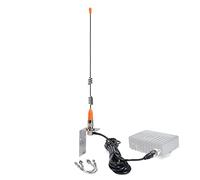 HYSHIKRA VHF Antenne de Bateau, 156-163 MHz avec câble coaxial RG58 de 5 m et Support de Garde-Boue en Forme de L pour Bateau Maritime, Yacht, Radio Mobile