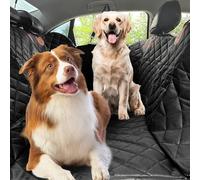 HYSHLC Couverture pour chien avec dessous dur, imperméable, résistante aux rayures, tapis de protection universel, ailes latérales surélevées et élargies, 133 x 43 cm, pour toutes les voitures, noir