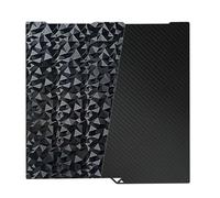 HysiPrui Imprimante 3D Kobra 3 Build Plate Surface texturée double face PET et feuille PEO lisse pour Kobra 3 Combo 256 x 268 mm, plaque d'acier à ressort flexible et amovible Tapis de plate-forme de