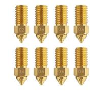 HysiPrui Kit de buses d'extrudeuse d'imprimante inclus 5 buses en laiton de 0,4 mm + 1 pièce 0,2 mm + 1 pièce 0,6 mm + 1 pièce 0,8 mm haute température pour Ender 3 V3 SE/Ender 5 S1/Ender 7
