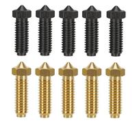 HysiPrui Kobra 2 Neo Buse 0,4 mm Hotend 0,4 mm Kit de buses pour imprimante 3D - Comprend 5 buses en acier trempé + 5 buses en laiton, pour Kobra 2/Kobra 2 Neo/Kobra 2 Pro/Kobra 2 Plus/Kobra 2 Max