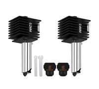HysiPrui Lot de 2 mini kits Hotend A1 avec buse en acier trempé de 0,4 mm + 0,2 - Tête d'impression pour imprimante 3D A1 - Tête d'impression de rechange pour Bambu Lab A1 Mini/A1, brise-chaleur