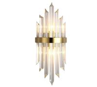 HYSJDMNC Applique Murale en Cristal de Luxe, Lampe Art déco Moderne en Or, Tube en Verre élégant pour Chambre à Coucher, Salon, Couloir, hôtel, câblé, Base E12, 110-220 V YYuan