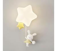 HYSJDMNC Applique Murale LED 18 W pour Chambre d'enfant, étoile d'intérieur, intensité Variable, 3000 K/4500 K/6000 K, éclairage de Chevet, éclairage Mural Moderne en Acrylique, décoration pour