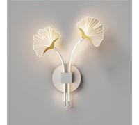 HYSJDMNC Applique Murale LED en Forme de Feuille de Ginkgo Moderne en métal avec Abat-Jour en Acrylique pour Chevet, Cuisine, île, Ferme, Salle à Manger, Chambre à Coucher, Salon YYuan
