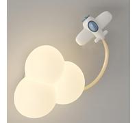 HYSJDMNC Applique Murale LED Nuage d'intérieur en Forme d'avion, Moderne, éclairage de Chambre d'enfant, garçon et Fille, Variable 3000K/4500K/6000K, Lanterne de Chevet décorative, Abat-Jour en