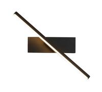 HYSJDMNC Applique Murale scandinave à LED - Lampe Filaire d'intérieur Noire rotative à 330° pour Chambre à Coucher, Salon, Couloir et escalier (lumière Chaude, 40 cm) (lumière Chaude, 30 cm) YYuan