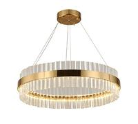 HYSJDMNC Cercle Cristal Lampe Suspendue LED Anneau Luminaires Créatif Chambre Décoration Plafonnier Salle À Manger Salon Bar Cuisine Éclairage Suspendu