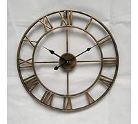 HYSJDMNC Grande Horloge Murale 3D Sticker Metal Watches Roman Numinal Non-Ticking D