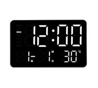 HYSJDMNC Horloge de Bureau LED de 10,5 Pouces Moderne avec Date, Mois et lectures de température, Couleur LED pour la Chambre et Le Salon