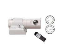 HYSJDMNC Horloge de Projection de Mur à LED analogique avec télécommande et Diapositives de Couleurs