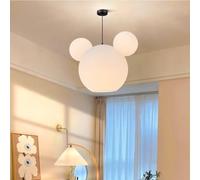 HYSJDMNC Lampe Suspendue en Forme d'ours Mignon en PE, Lustre de Dessin animé Blanc, plafonnier créatif pour Chambre d'enfant, lumière Chaude pour Chambre à Coucher de garçons et de Filles