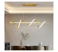 HYSJDMNC Lampes suspendues Modernes à LED ondulées pour Salle à Manger, lumière créative de Luxe pour Restaurant, Cuisine, lustres d'éclairage, Lampes suspendues (Gradation à Distance L120 cm)