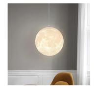 HYSJDMNC Lustre Suspendu au Plafond Modeste, Impression 3D, lumières de Lune, Chambre d'enfant, Chambre à Coucher, Cuisine, décoration d'intérieur, planète, Petites Lampes suspendues (D20 cm)