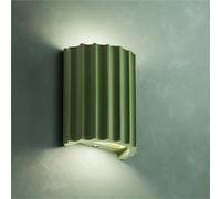 HYSJDMNC Mini Applique Murale Minimaliste Demi-Cylindre en résine Verte en plâtre, éclairage Mural pour îlot de Cuisine, Bureau, Chevet, Chambre, escalier, Couloir (Vert) YYuan