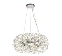 HYSJDMNC Pissenlit argenté en Cristal adapté aux salles à Manger, aux Chambres et aux Salons (12 lumières argentées)