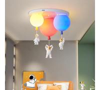 HYSJDMNC Plafonnier Ballon givré créatif avec Pendentif Astronaute Ballon de Dessin animé Lustre pour Chambre d'enfant luminaire de Plafond pour Chambre de garçons et de Filles